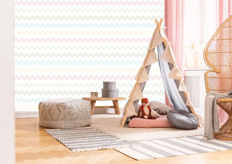 Kids - zig zag pastel pattern